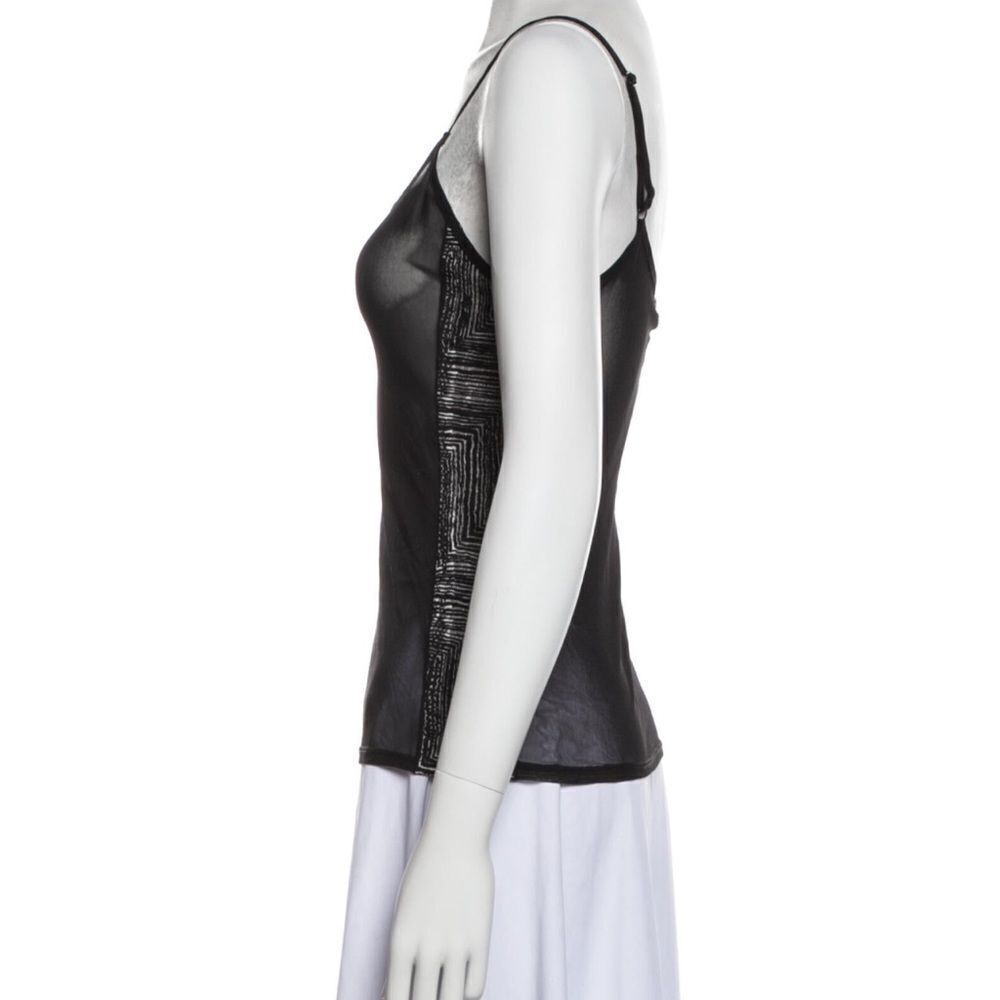 NWT XIRENA Kayla Sheer Mesh Cami Top Black Star L - Picture 3 of 7